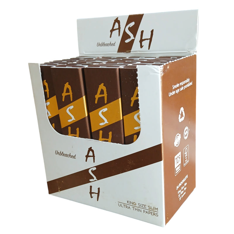 Ash 24 Unbleached King Size Slim Ultra Thin Papers