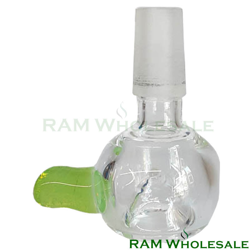 Clear Bowls with Color Handles US Made - Green