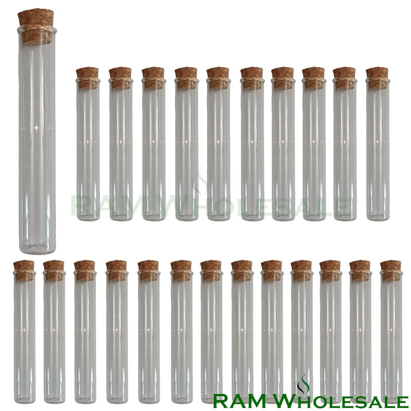 Glass Tube 120mm Cork Top 24pk
