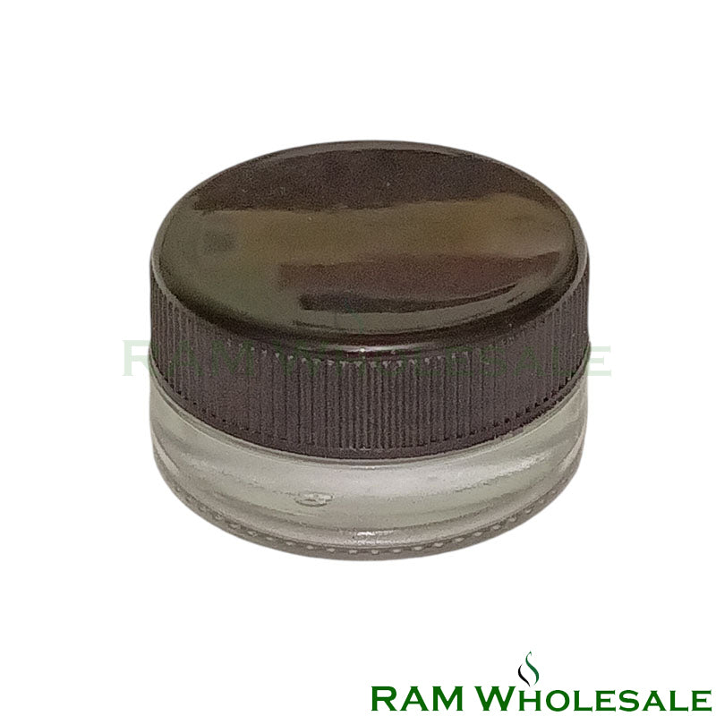 7ml Glass Container Black Top 12pk