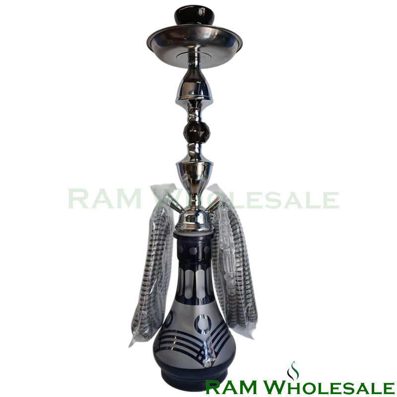 18" Black Double Hose Hookah