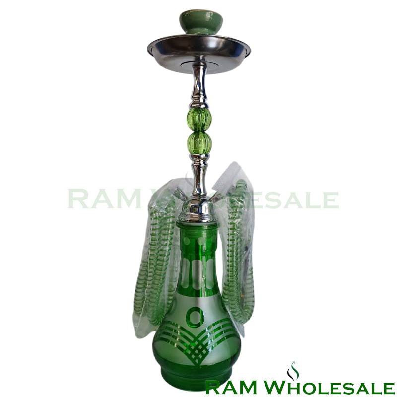 18" Green Double Hose Hookah