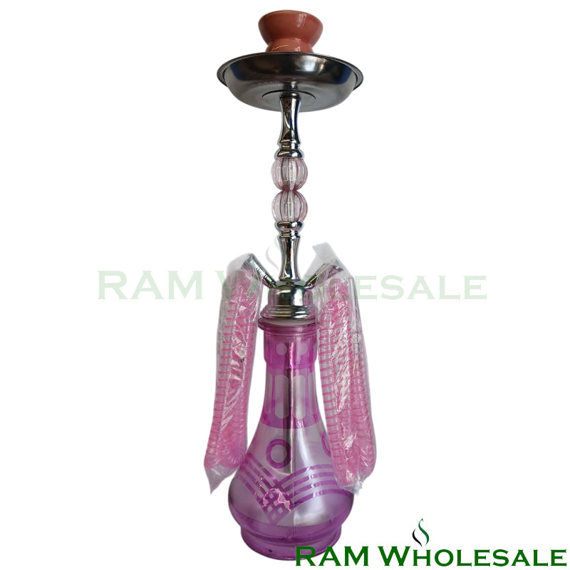 18" Magenta Double Hose Hookah