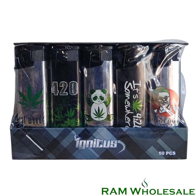 Ignitus Fliptop Windproof Lighters 50pcs