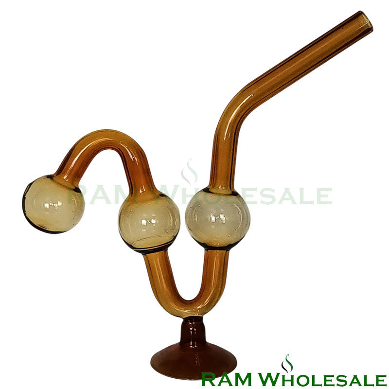 Amber Water Dog with Stand Oil Pipe