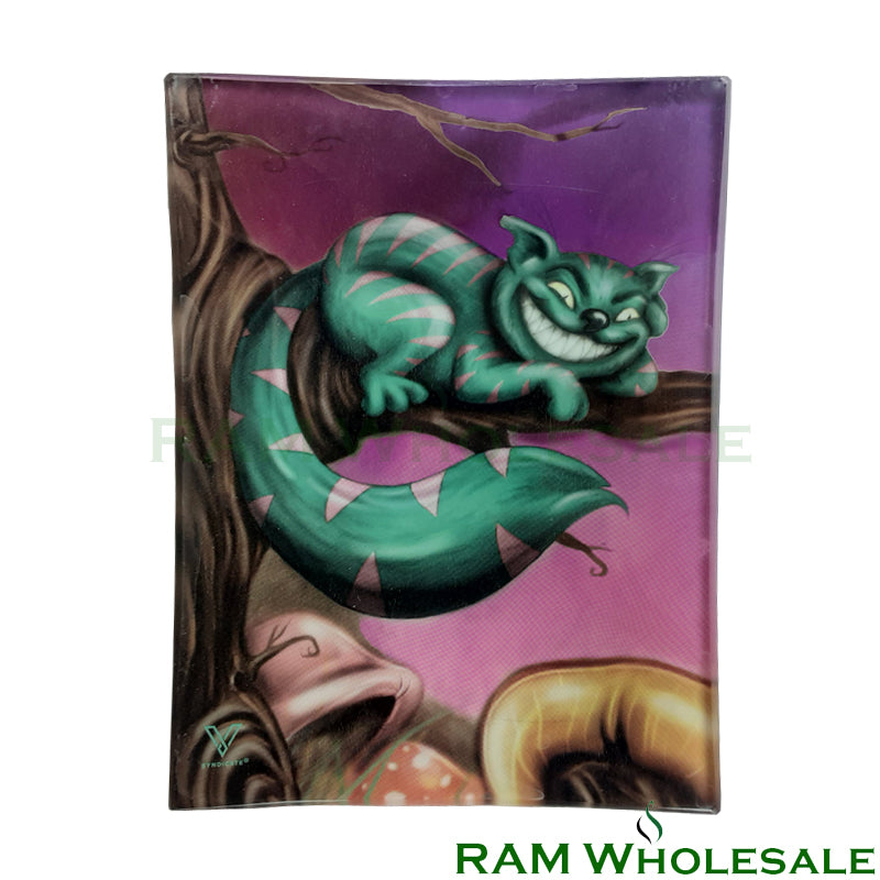 Glass Rolling Tray Cheshire Cat