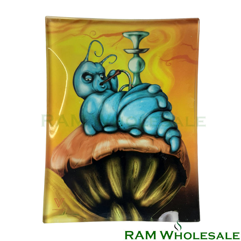 Glass Rolling Tray Caterpillar