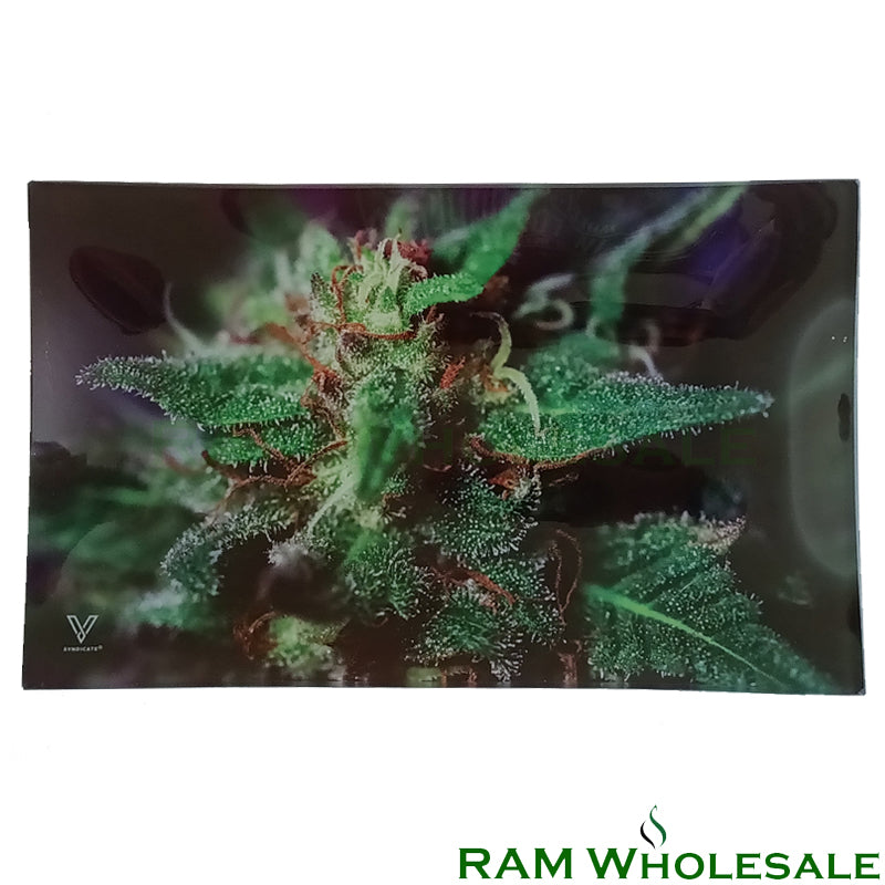 Glass Rolling Tray Blue Dream
