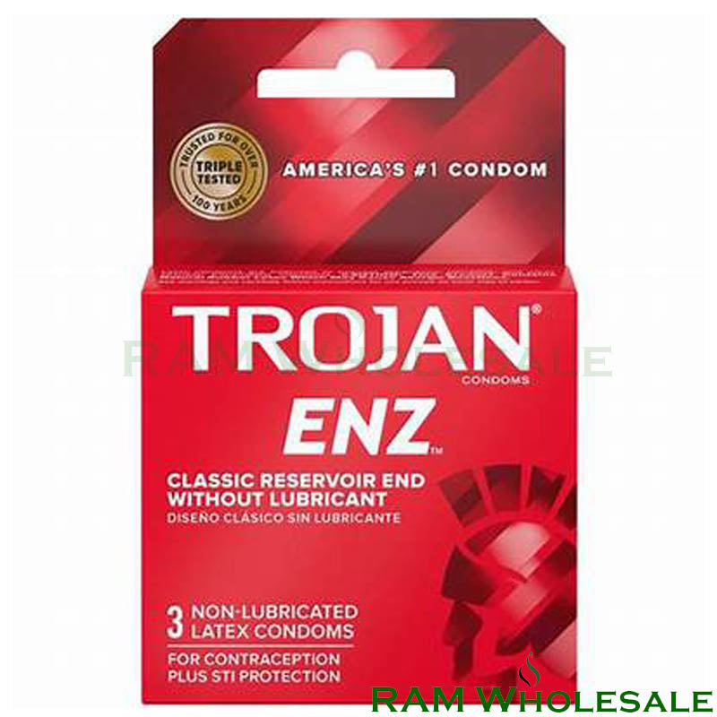 Trojan ENZ Classic Reservoir End Without Lubricant 6pk