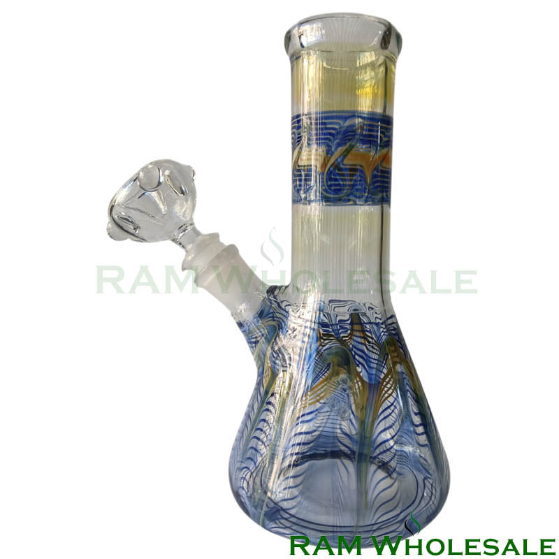 8" Blue Beaker Waterpipe - WP8006