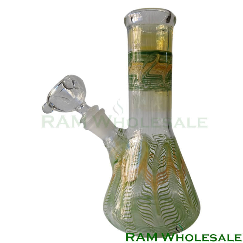 8" Green Beaker Waterpipe - WP8014