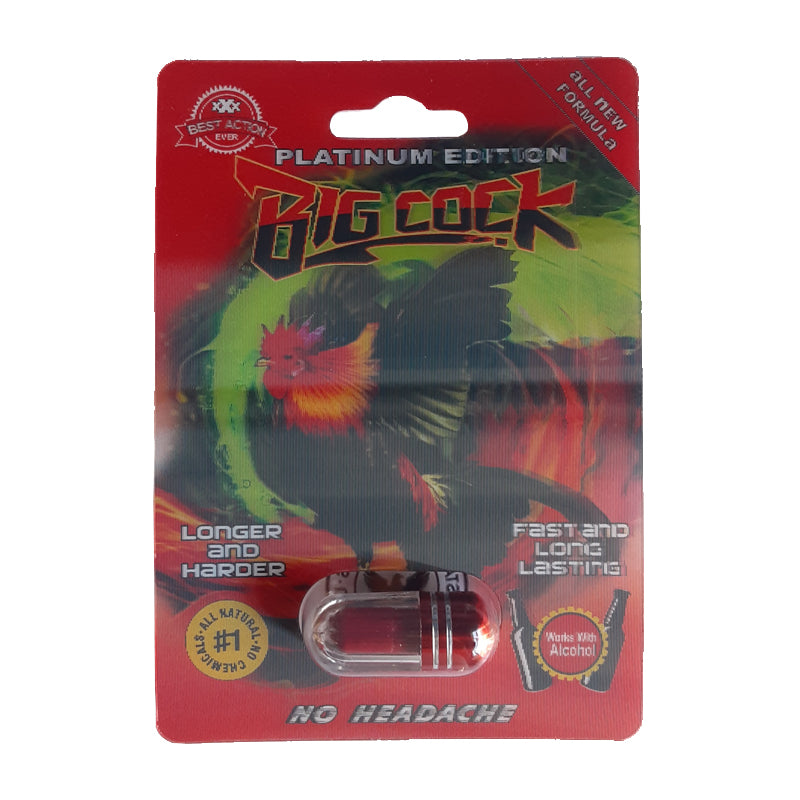 Big Cock Platinum Edition Single Pill 24pk per box