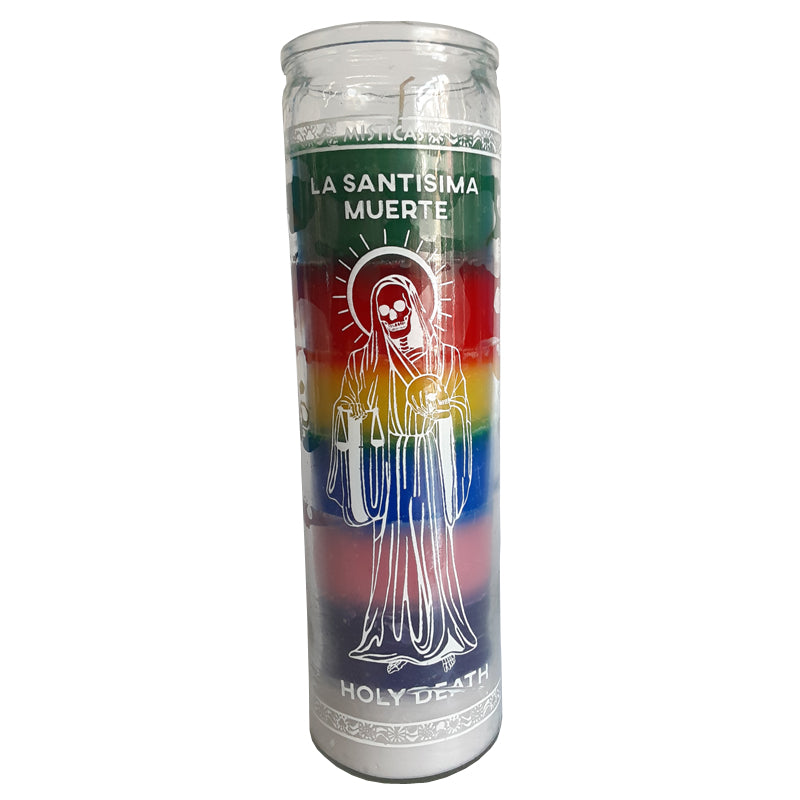 Santisima Muerte Candle - Rainbow
