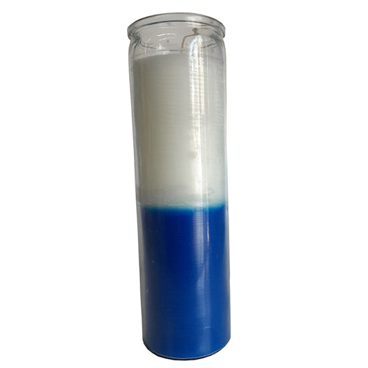 2 Color Candle - White/Blue