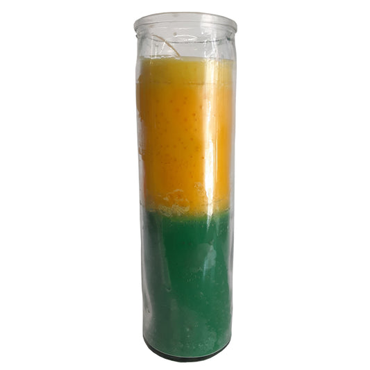 2 Color Candle - Yellow/Green