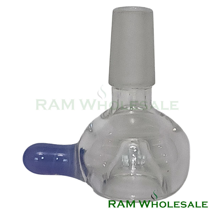 Clear Bowls with Color Handles US Made - Purple