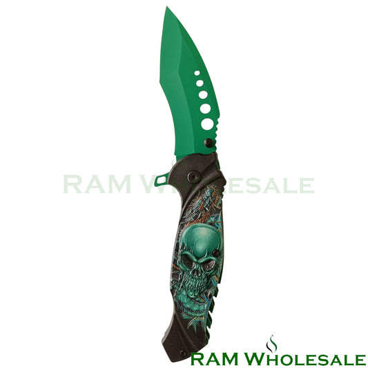 Green Skull Knife