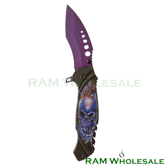 Purple Skull Knife