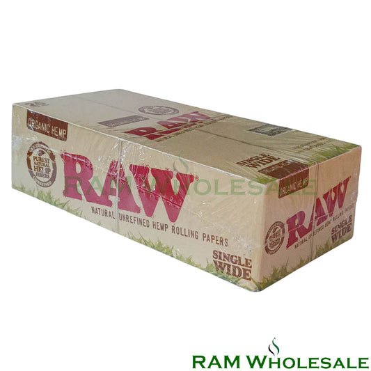 RAW Single Wide Organic Hemp 25 per Box