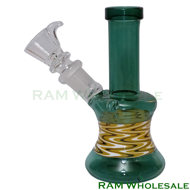 4.5" Small Clear Green Color Waterpipe