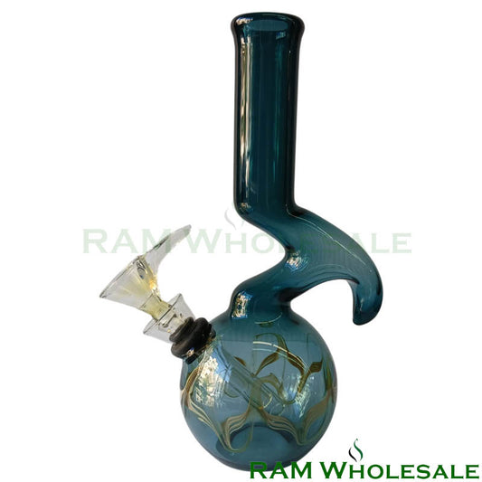 7" Teal Waterpipe - WP7007