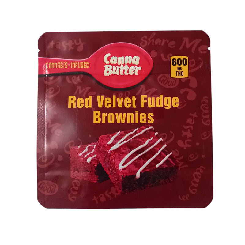 Canna Butter Red Velvet Fudge Brownies