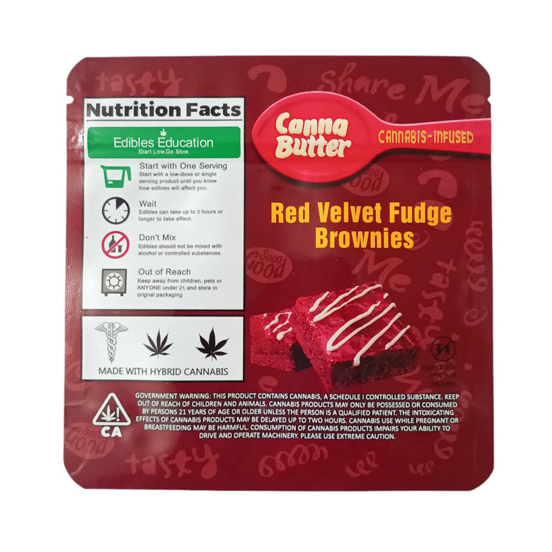 Canna Butter Red Velvet Fudge Brownies