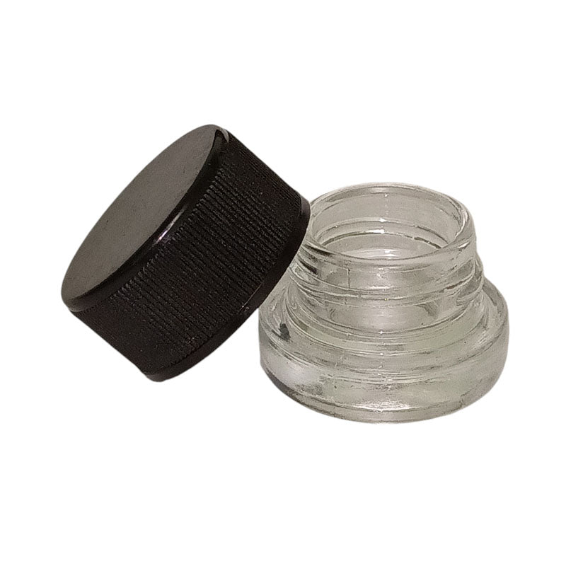 5ml Glass Container Black Top 12pk