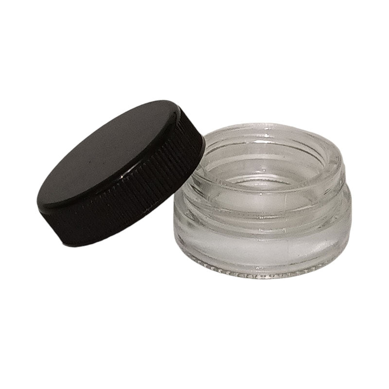 7ml Glass Container Black Top 12pk