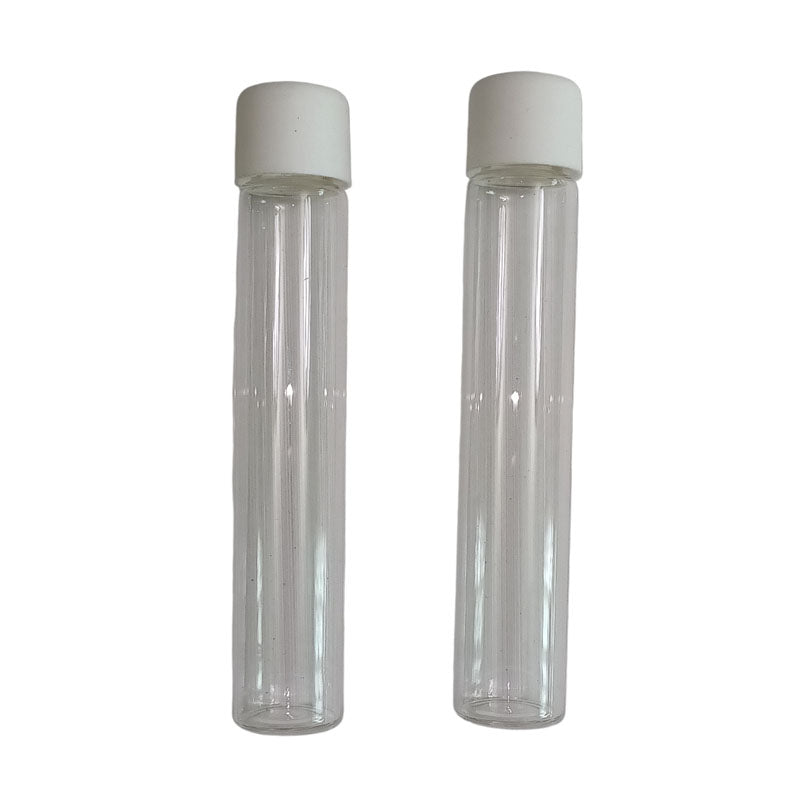 Glass Tube 120mm White Cap 24pk