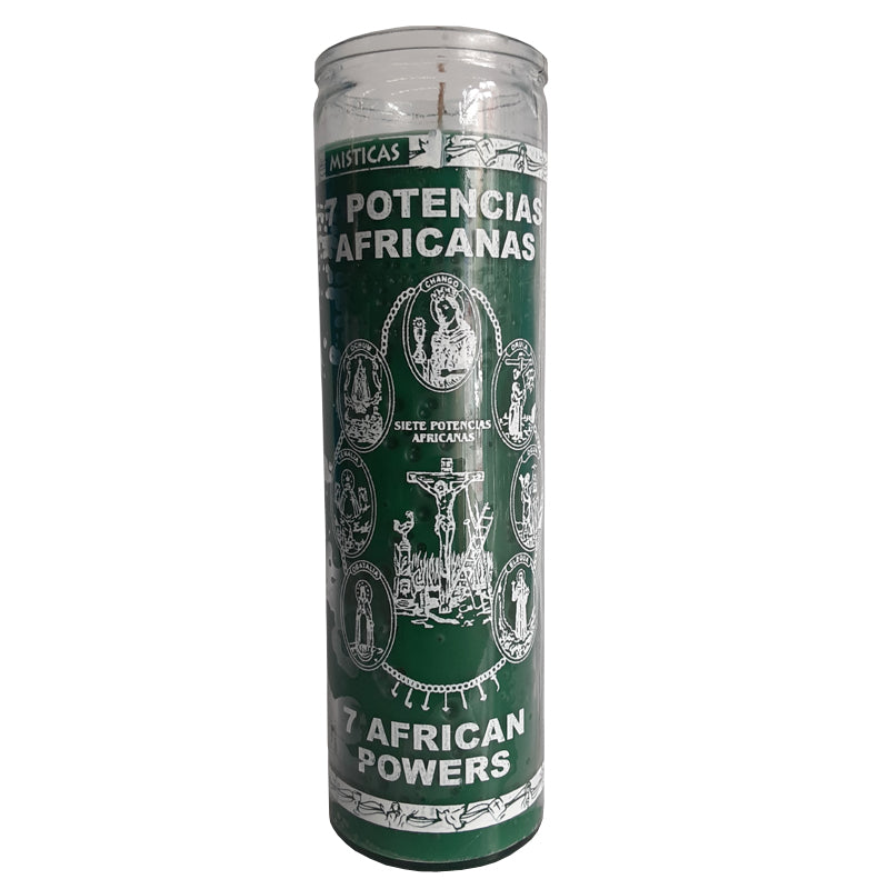 Prayer Candle - 7 African Powers Green