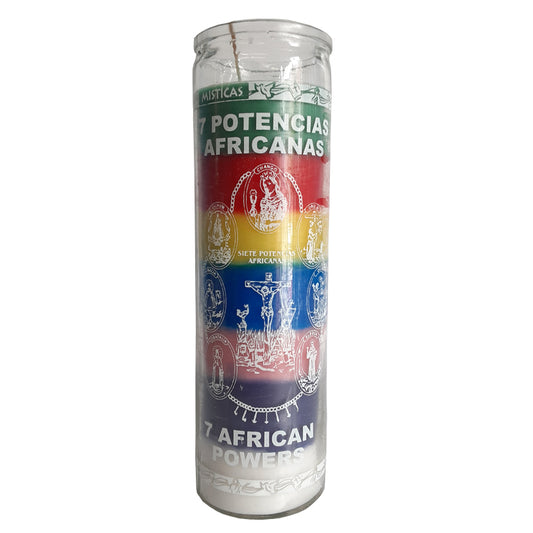 Prayer Candle - 7 African Powers Multicolor