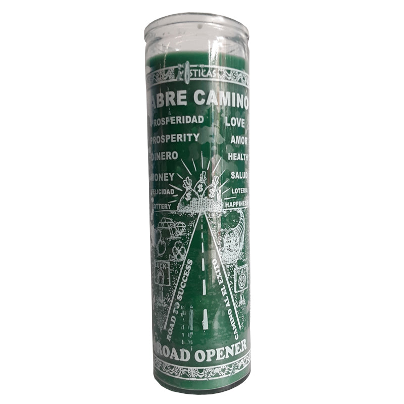 Prayer Candle - Abre Camino Green