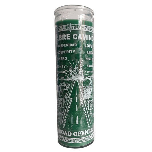 Prayer Candle - Abre Camino Green