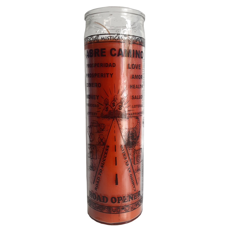 Prayer Candle - Abre Camino Orange