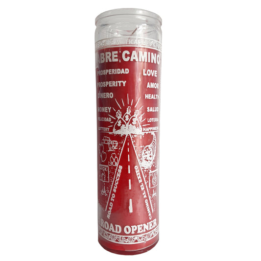 Prayer Candle - Abre Camino Red