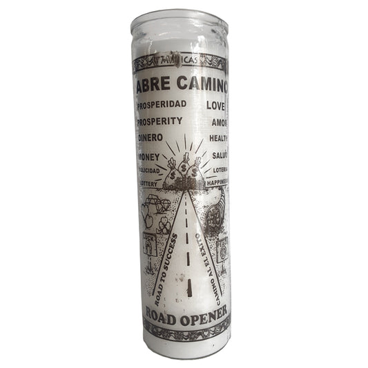 Prayer Candle - Abre Camino White