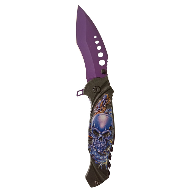 Purple Skull Knife