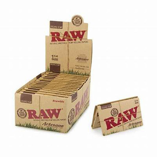RAW 1 1/4 Artesano Organic Hemp 15 pk