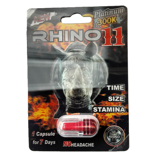 Rhino 11 300k Single Pill 24pk per box