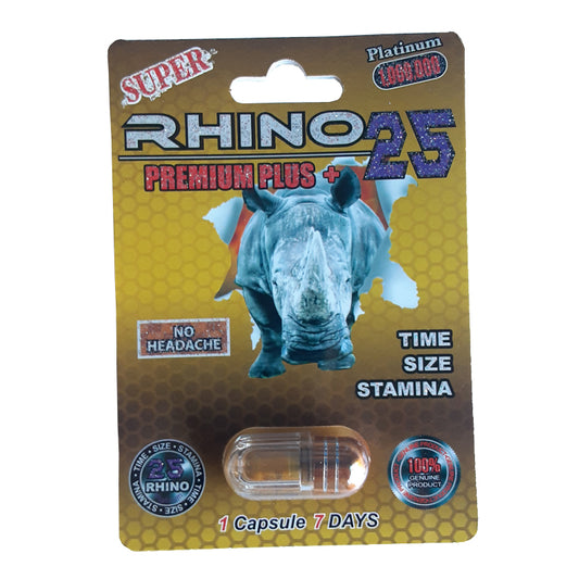 Rhino 25 Premium Plus 1,000,000 Single Pill 24pk per box