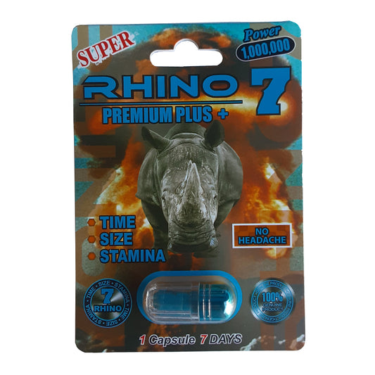 Rhino 7 Premium Plus 1,000,000 Single Pill 24pk per box