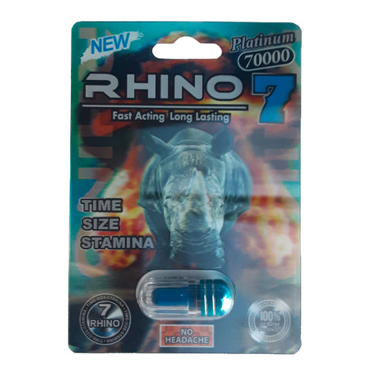 Rhino 7 Platinum 70k Single Pill 24pk per box