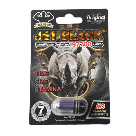 Rhino Jet Black 97k Single Pill 24pk per box