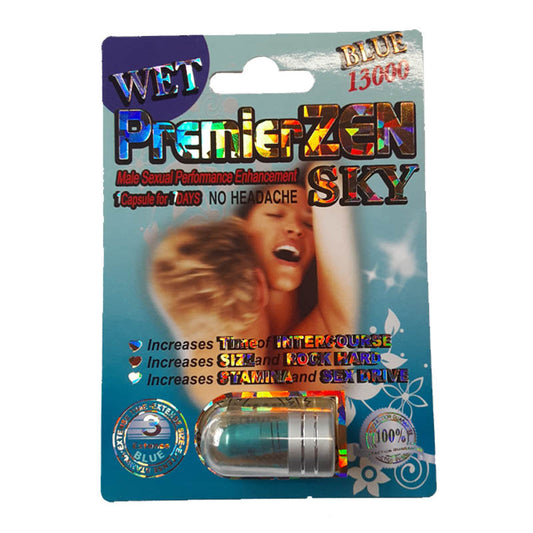 Wet Premierzen Sky Blue 13k Single Pill 24pk per box